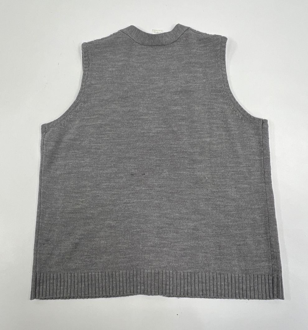 Women's Sara Morgan Knit Acrylic Sweater Vest Lot Grey Blue Purple - Size Large