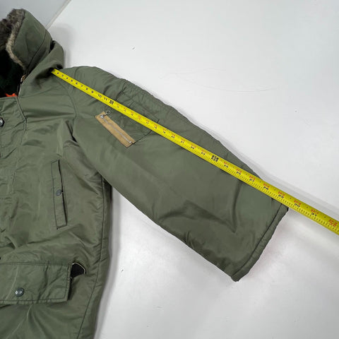 Vintage 70s Military Sage Green M-3B Antarctic Parka Jacket Coat Men's L