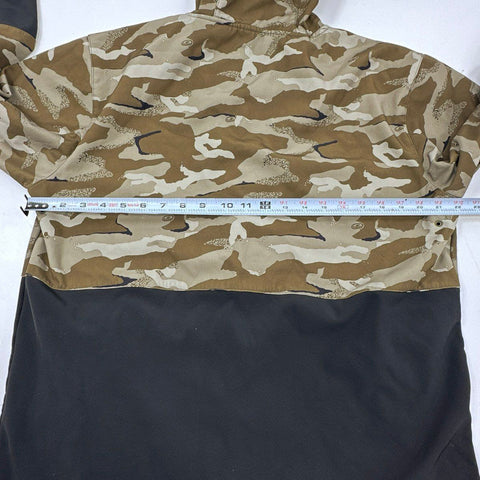 Neff Men's Softshell Hoodie Jacket Camo Black Colorblock Full Zip Fleece Sz M