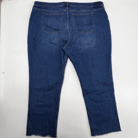 Abercrombie & Fitch Women's Blue 90s Straight Mid Rise Curve Love Jeans NWT 38