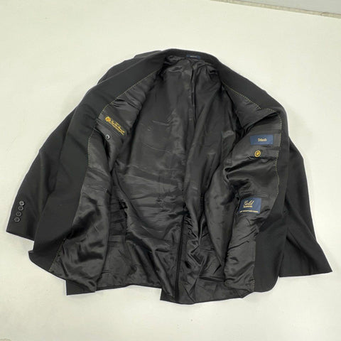 Vintage 90s Hart Schaffner Marx Men's Blazer Black Loro Piana Cashmere 46R