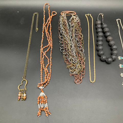 Vintage to Modern Costume Necklace Lot of 6 Southwestern Multi Chain Beaded