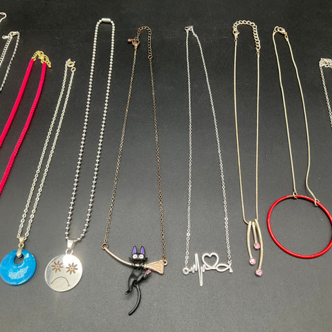 Fashion Costume Jewelry Lot of 15 Necklaces Pendants Best Friend Unicorn Cat