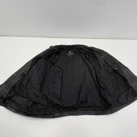Vintage 90s Wilsons Leather Thinsulate Padded Field Jacket Black Sz XL