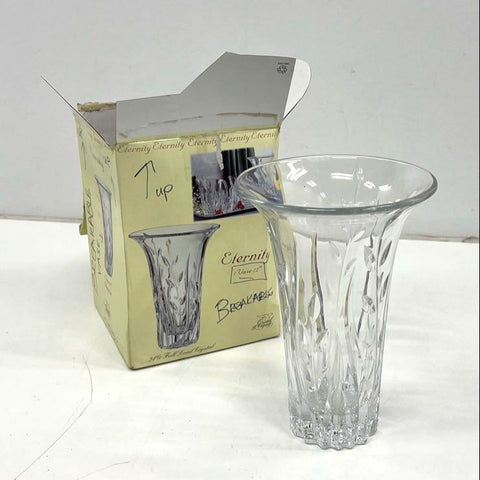 Vintage Cristal d'Arques Eternity 24% Lead Crystal Flared Flower Vase 12"