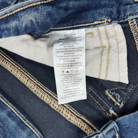 True Religion Women's Becca Mid Rise Bootcut Dark Wash Studded Jeans Size 31