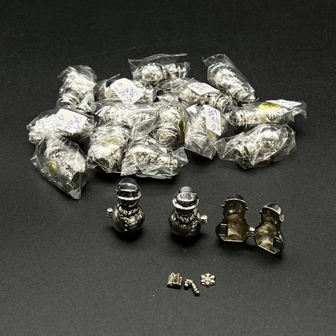 Christmas Holiday Jewelry Lot 80+ Pieces Magnetic Snowman Tree Charms Trinkets