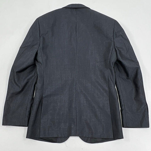 Lot of 2 Men's Italian Designer Suit Coat Blazer Jacket Black & Gray Wool