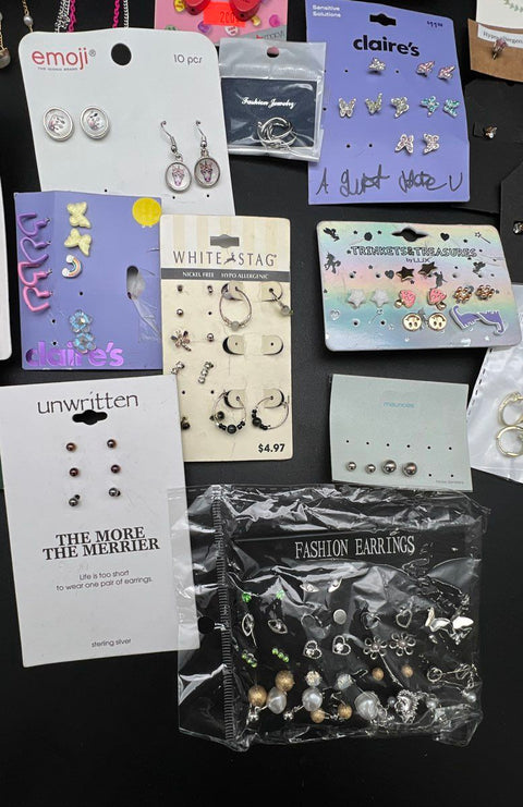 Mixed Fashion Earring Lot 75+ Pairs Claire's Paparazzi Sterling Silver