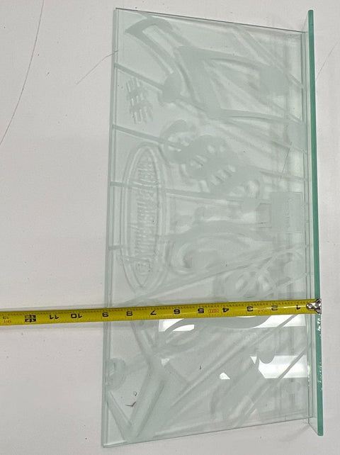 Disney Hollywood Bowl Etched Glass Plaque Desk Display Award New Open Box