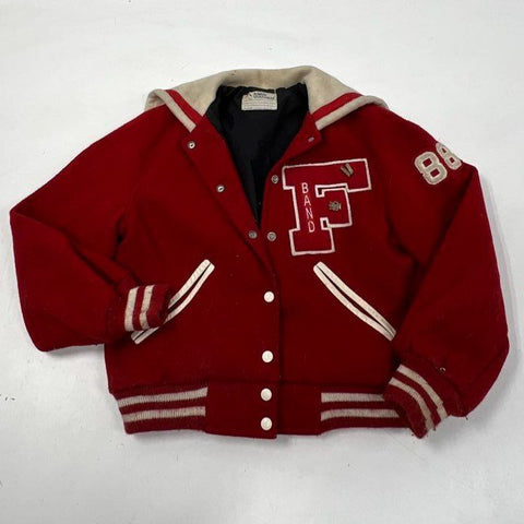 Vintage 1988 Admiral Sportswear Band Letterman Jacket Tiger Mascot Sailor Collar