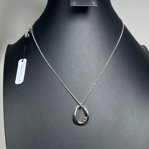Frederic Duclos Sterling Silver Blue Gemstone Necklace NWT 6.07g