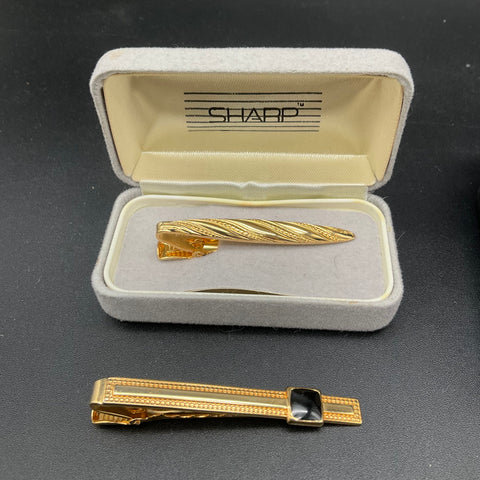 Pierre Cardin Swank Vintage Men's Jewelry Lot Onyx Tigereye Cufflinks Tie Clips