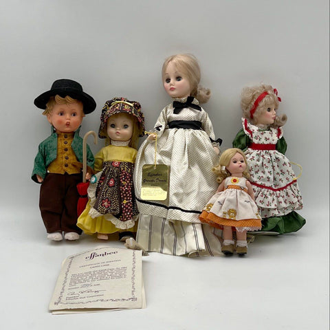 Vintage Doll Lot Effanbee Goebel Hummel Madame Alexander 5 Pieces With Papers