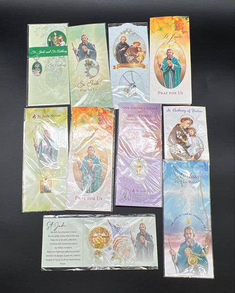 Religious Devotional Lot St Jude St Anthony Catholic Medals 20 Pieces New