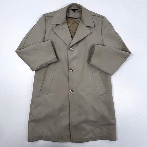 Vintage 70s Great Dane Cosmopolitan Trench Coat Raincoat Zip Out Liner Tan