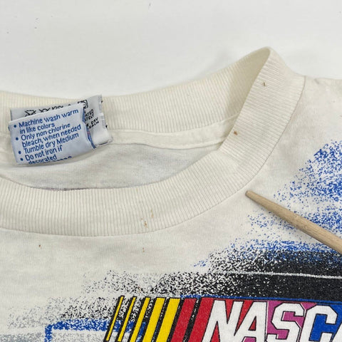 Vintage 1998 NASCAR 50th Anniversary All Over Print T-Shirt Chase USA Sz XXL