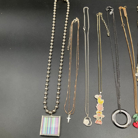 Modern Fashion Jewelry Lot of 11 Necklaces Bracelet Heart Cross Butterfly Charm