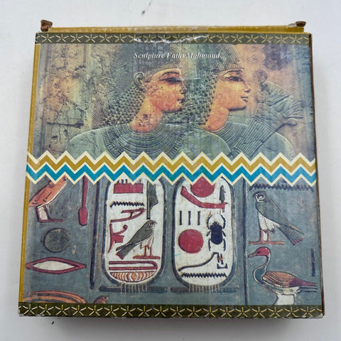 Vintage Egyptian Porcelain Plates Lot 2 Fathi Mahmoud Sculpture ETC Map of Egypt