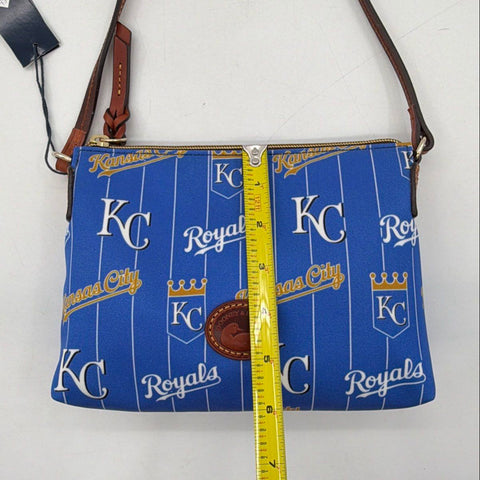 Dooney & Bourke Blue Kansas City Royals Pinstripe Crossbody Pouchette Bag NWT