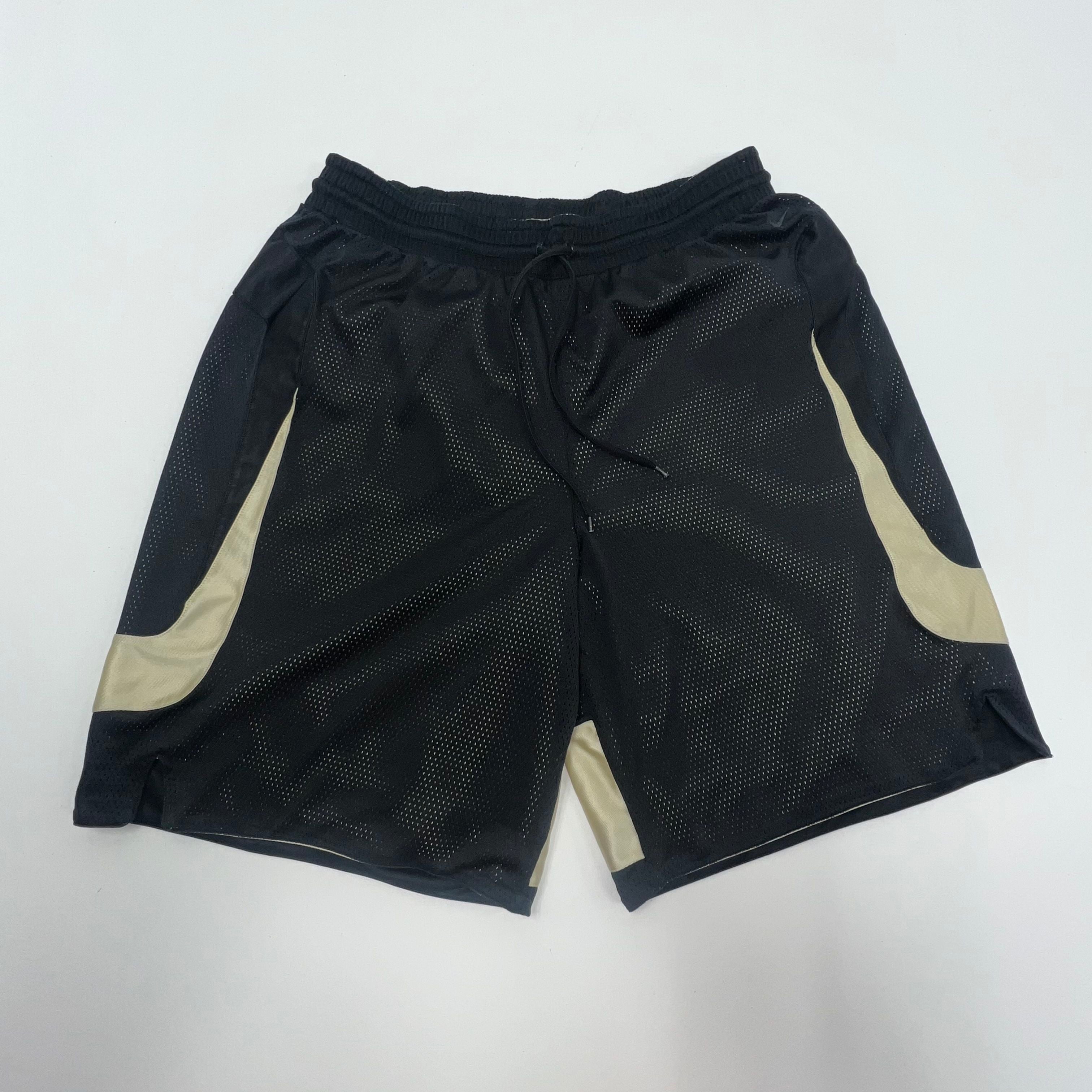 Nike Black Gold Reversible Gym Athletic Shorts Men's Medium