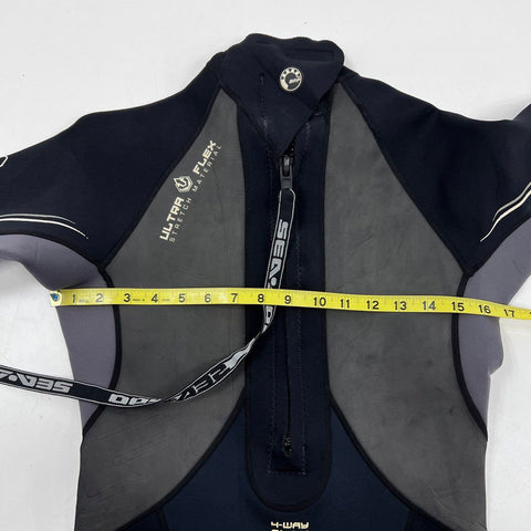 Sea Doo Women's Shorty Wetsuit Black Gray Ultra Flex 4-Way Stretch Sz 11/12