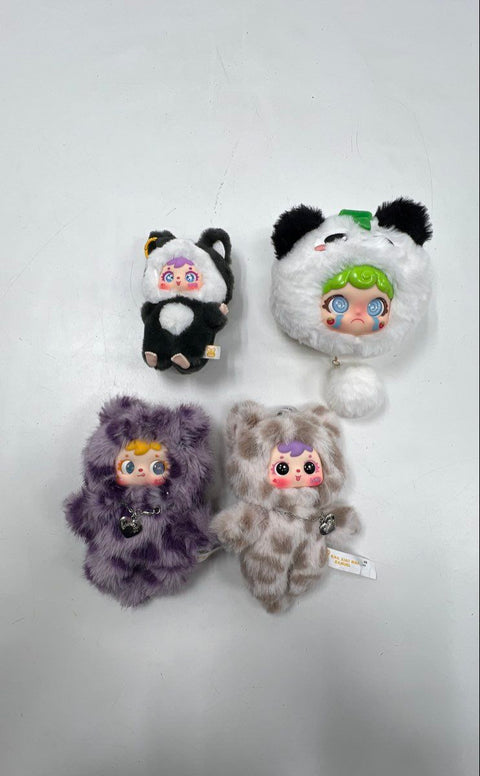 Bossi Barea San Xiao Miao Fuzzy Monster Plush Keychain Bag Charm Lot of 11