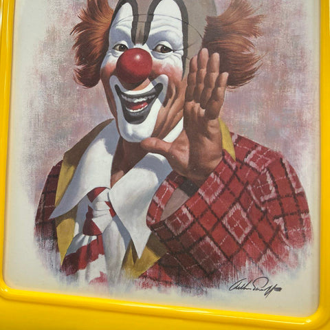 Vintage 70s Arthur Sarnoff Clown Prints Set of 2 Wall Art Yo-Yo Waving