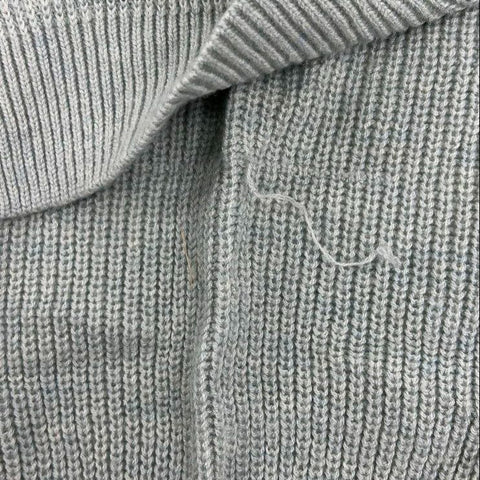 Lululemon Women's Gray Green Sit in Lotus Merino Wool Ribbed Sweater Size 2
