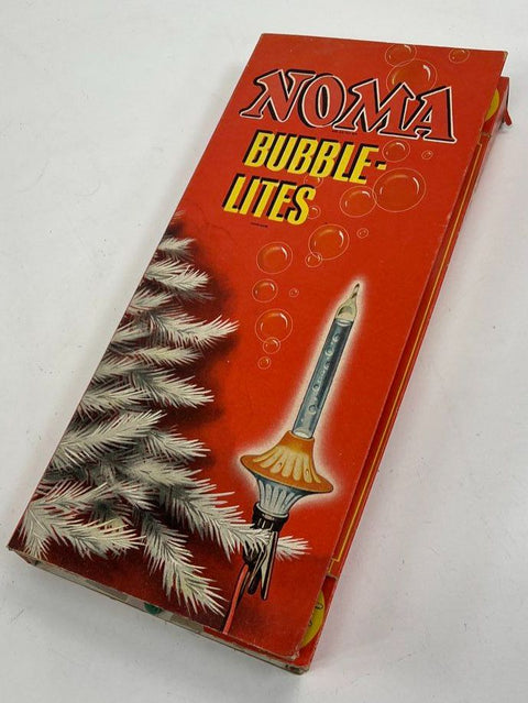 Vintage Noma Bubble Lites 9 Light Christmas Set Original Box Mid-Century
