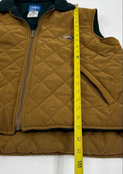 Miller's Lot of 2 Women's Green Brown Vintage Y2K Quilted Equestrian Vest M
