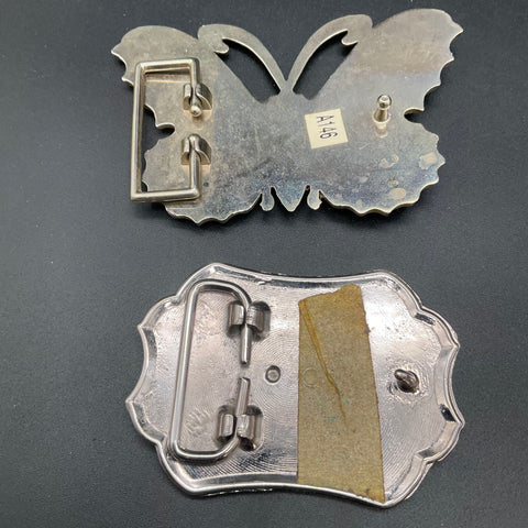 Vintage 70s Lot 6 Belt Buckles Jacques Seeds Chevrolet Pratt & Whitney