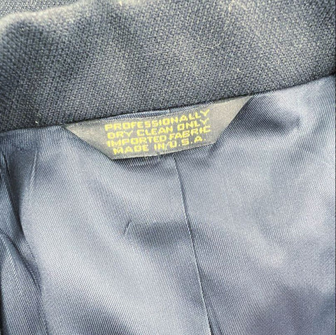 Vintage Saks Fifth Avenue by Adolfo Men's Black 2-Button Suit Coat Blazer USA