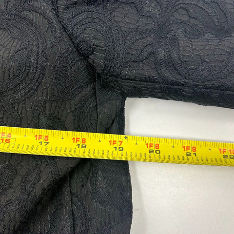 Chicos Black Label Women's NWT Black Lace Blazer Jacket Paisley Size 14