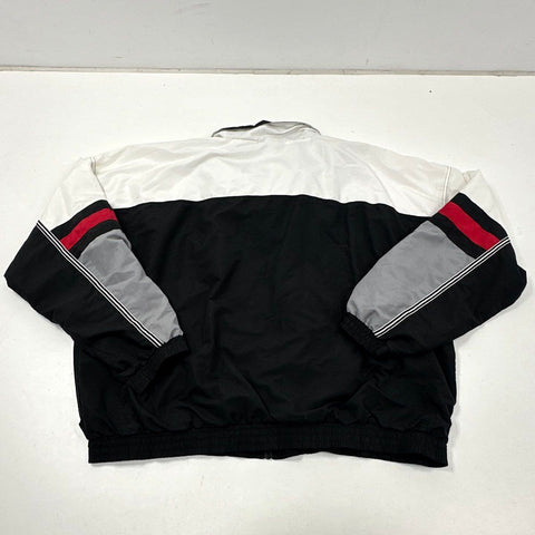Vintage Y2K USA Olympic Men's Black White Colorblock Windbreaker Jacket Sz 3XLT