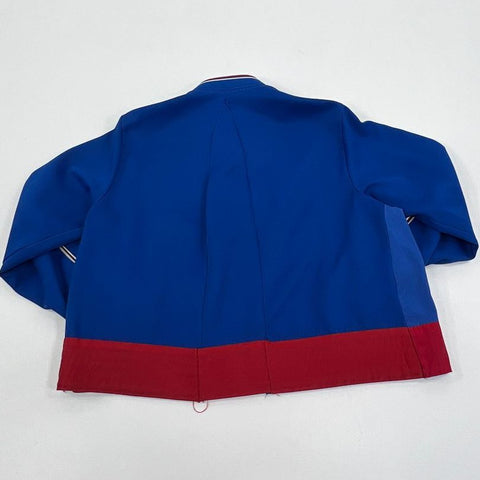 Vintage Women's Blue St. Paul's Cropped Zip Up Marching Jacket *Heavily Altered