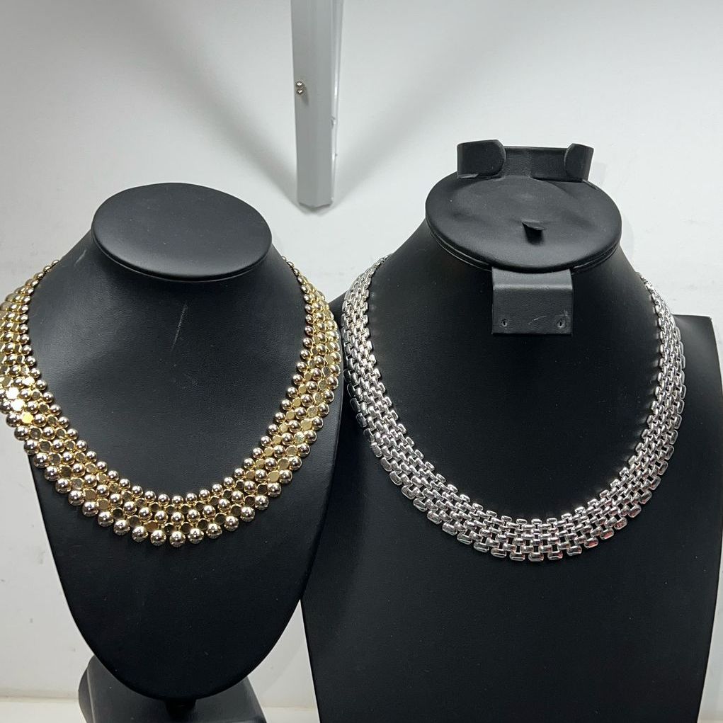 Silver & Gold Tone Panther Link Necklaces