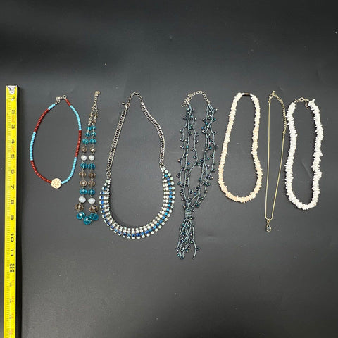 3lb Costume Jewelry Necklace Lot Statement Beaded Boho Animal Motif Wearable