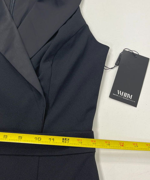 White House Black Market Black Sleeveless Wide Leg Jumpsuit Women's Size 2 NWT