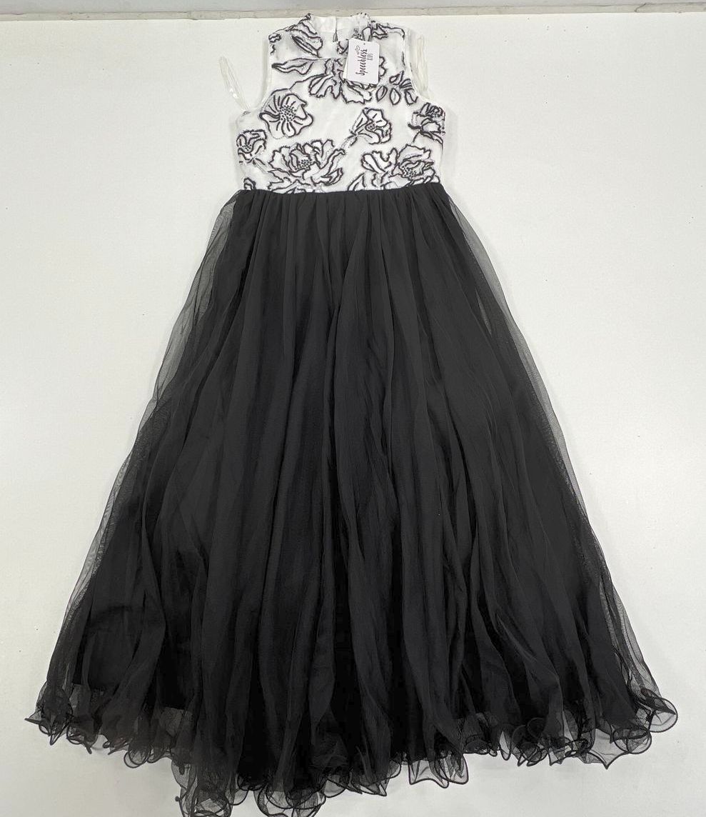 Speechless Kids Lot 2 Dresses NWT Glitter Floral Tulle Gown Black White Sz