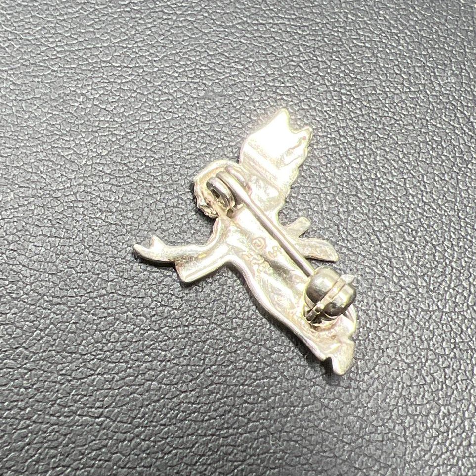 Small 925 Sterling Silver Angel Pin 2.12g