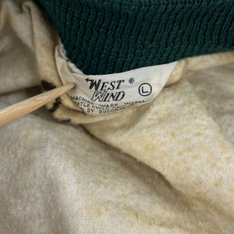 Vintage 1983 West Wind South '83 Satin Bomber Varsity Jacket Sz L