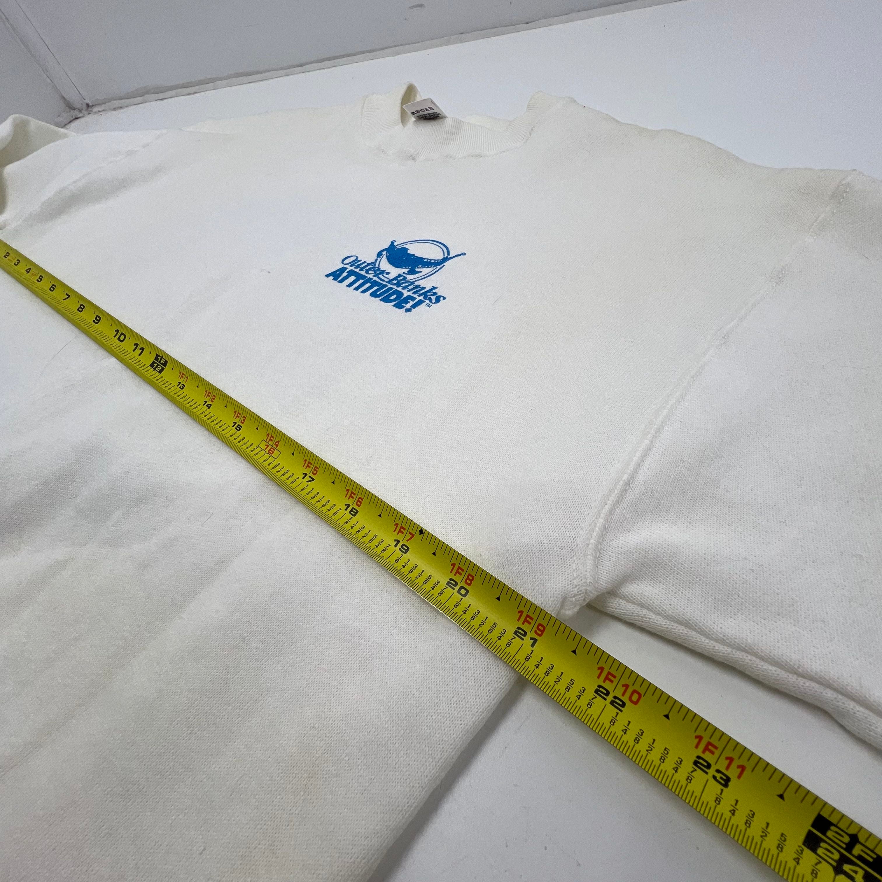 Vintage Outer Banks Fishing Crewneck Graphic Fruit of the Loom Adult LG *Stains