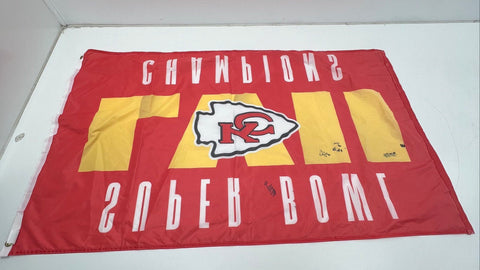 Kansas City Chiefs Super Bowl LVII Champions Flag Autographed WinCraft NFL