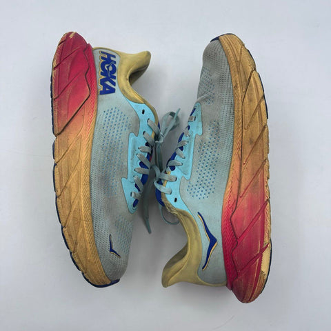 Hoka Arahi 7 Blue Grey Red Gradient Running Shoes Size 8.5