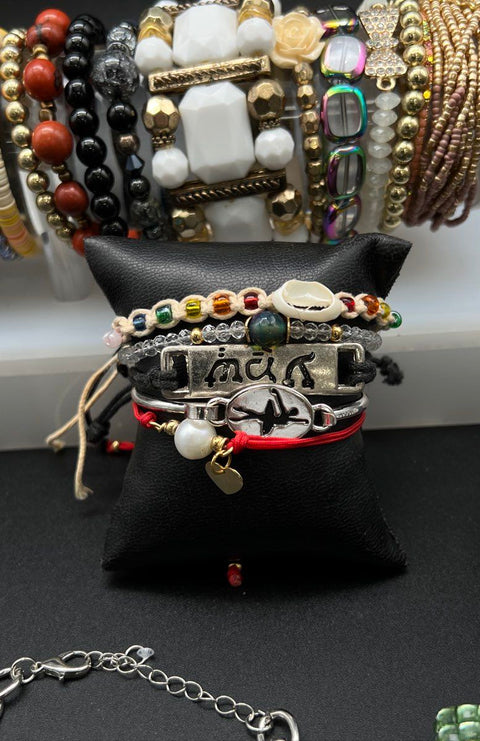 Fashion Jewelry Bracelet Lot 28pc Beaded Rhinestone Cuff Charm Mixed Styles
