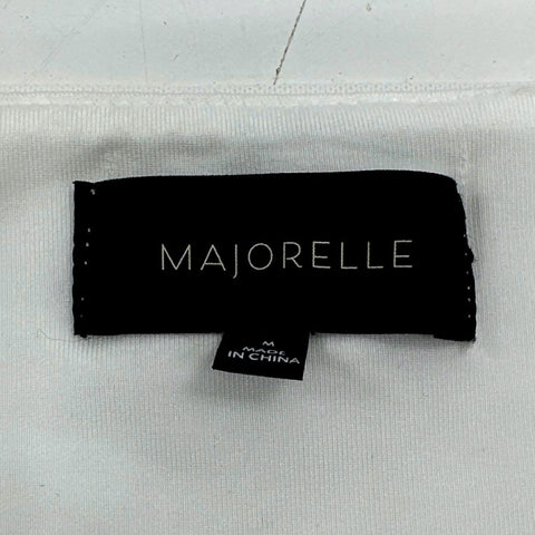 Majorelle Women's White Strapless Tube Mini Dress Ruffle Tiered Hem Sz M