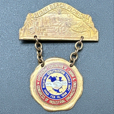 Vintage Jewelry Pin Lot 12pc American Defense Medal AFL-CIO Red Cross Military
