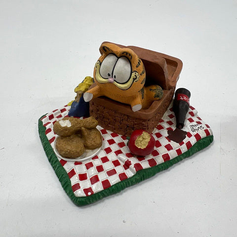Vintage Garfield Figurine 3 Pc Lot Danbury Mint Gourmet Serenade Rattle 80s 90s