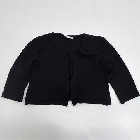 Vintage Y2K St John Essentials Black Santana Knit Cardigan Shrug USA Made Sz 16